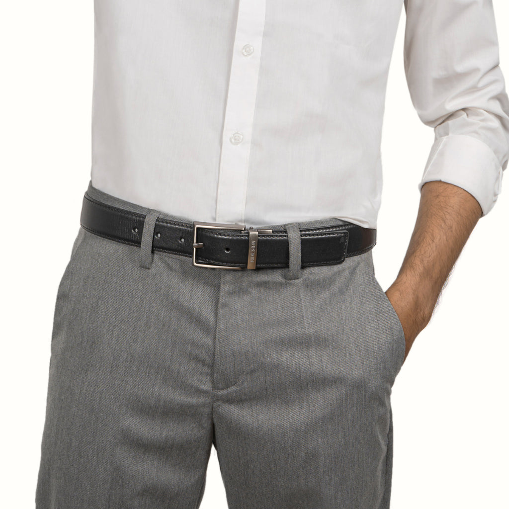 Antonio Reversible Leather Belt (Black/Brown)