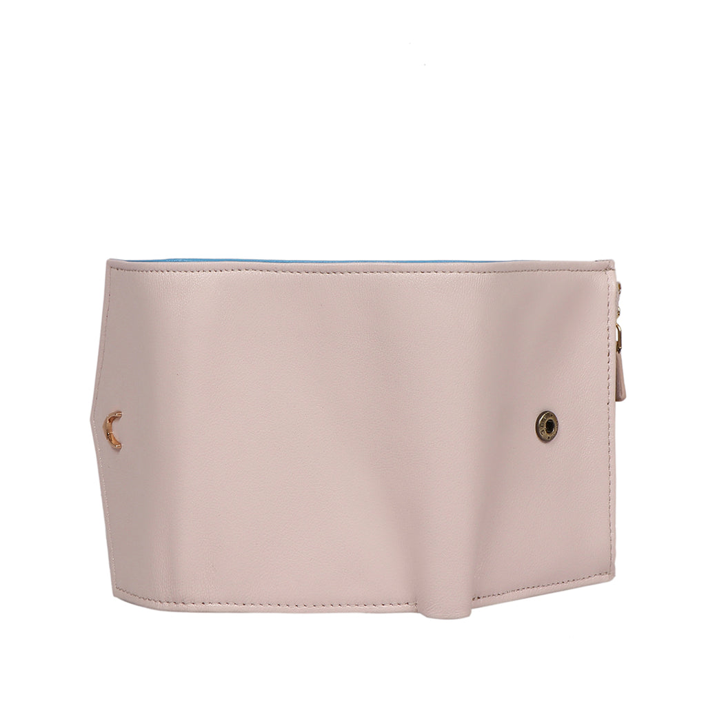 Oona W1 Leather Wallet (Beige)