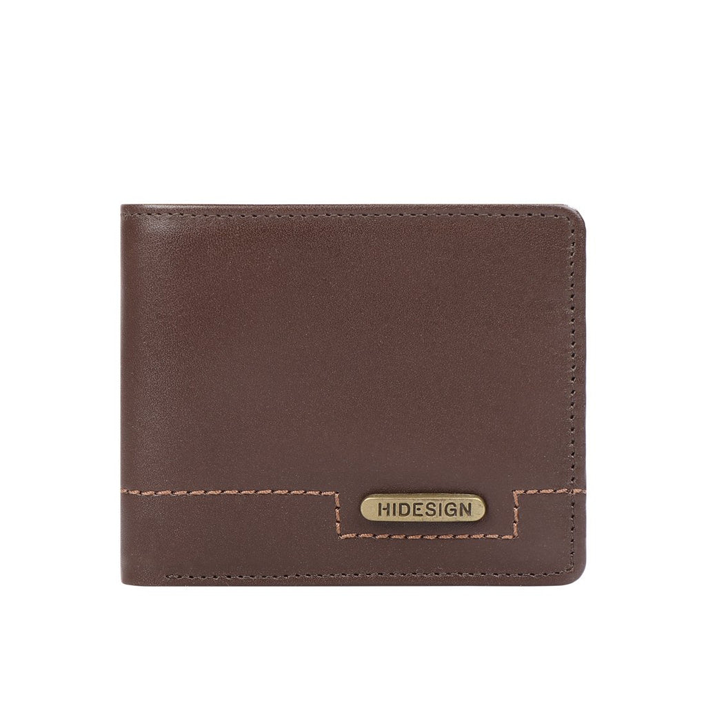 men's small brown leather wallet hidesign