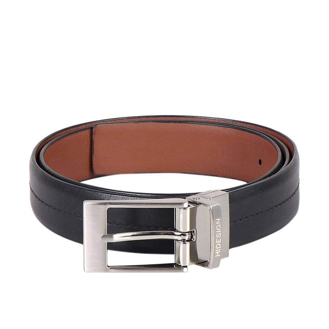 Reversible Black and Tan Leather Belt