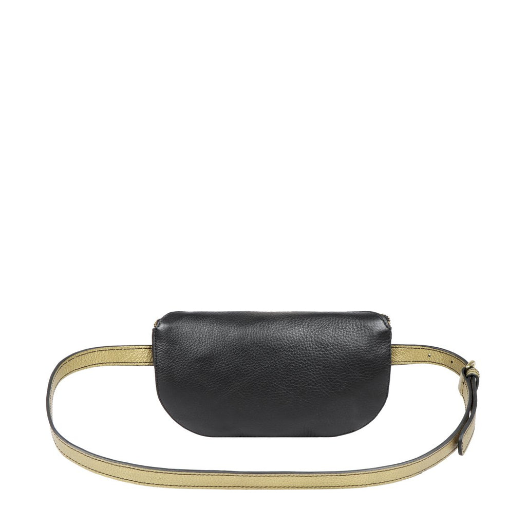 Gothic 01 Leather Belt Bag (Black)