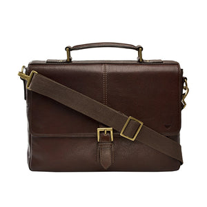 Merlin 03 Leather Briefcase (Brown)