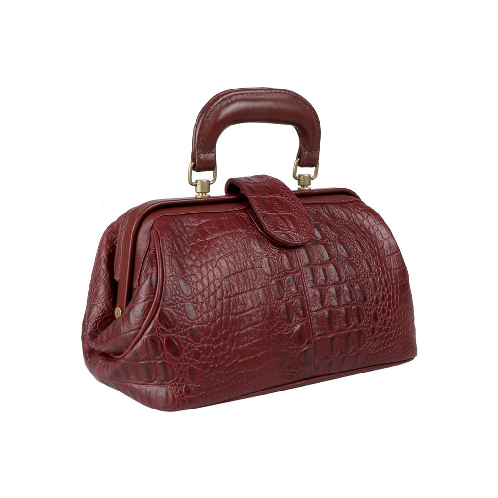 Sasha Small Doctor Bag Croco Red hidesignba